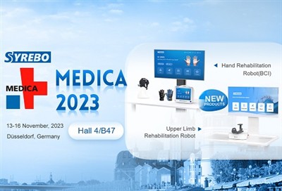 Nové rehabilitační roboty Syrebo budou představeny na MEDICA 2023